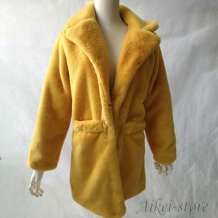 秋冬 レディース ファーコート 毛皮コート ミドル丈 レディースコート フェイクファー アウター ジャケット　暖かい OL　通勤　レディースアウター