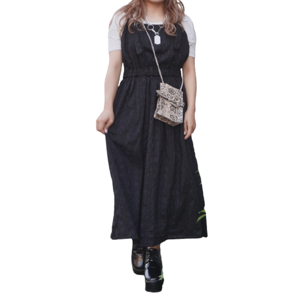 Lacy Stripes Salopette Flare Skirt (black) A,D,G レディース 5,584円
