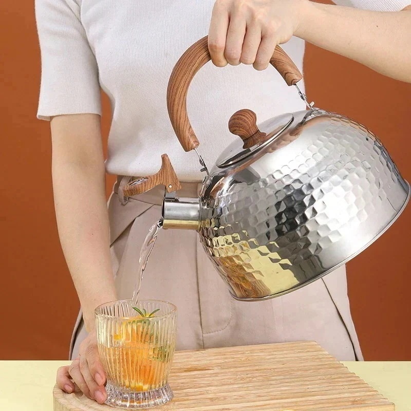 ケトル ステンレス 笛吹きケトル 2L 3L 4L やかん 笛吹ケトル 音が鳴る キッチン雑貨 湯沸かし ガス火対応 IH対応 大容量 ケトル ステン