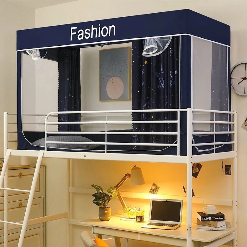 【幸運】蚊帳 かや ベッドテント 学生寮 プライバシーテント プライバシー蚊帳 遮光 ブラケット付き ファッ