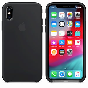 純正品 iPhone X シリコンケース スマホケース MQT12FE/A ブラック
