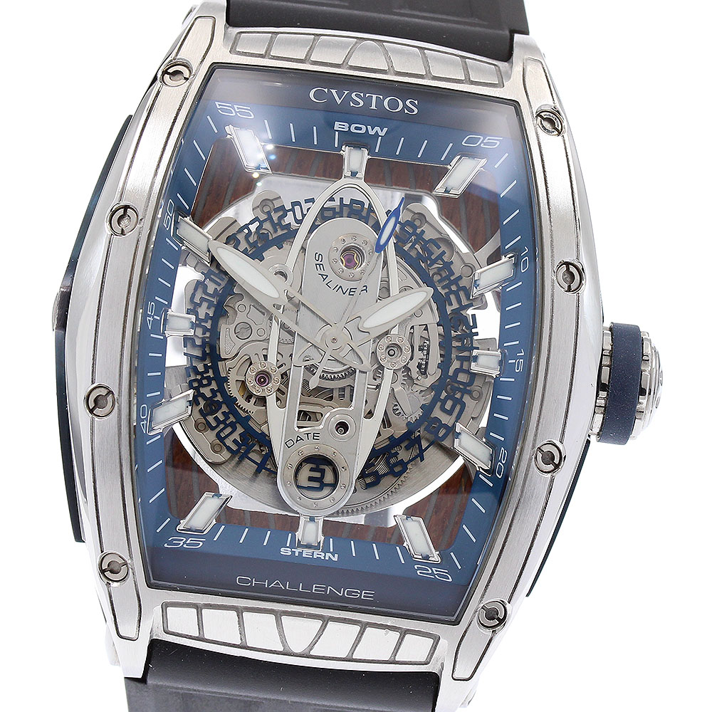 クストス CVSTOS CVT-SEA ST チャレンジ シーライナー 自動巻き メンズ 箱・保証書付き_900071【中古】 295,605円