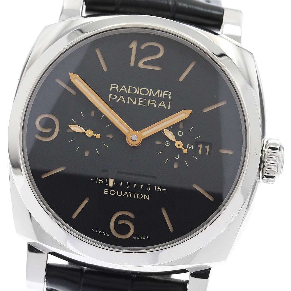 パネライ PANERAI PAM00516 ラジオミール 1940 イクエーションオブタイム 8デイズ アッチャイオ 手巻き メンズ 美品 保証書付き_897135【中古】