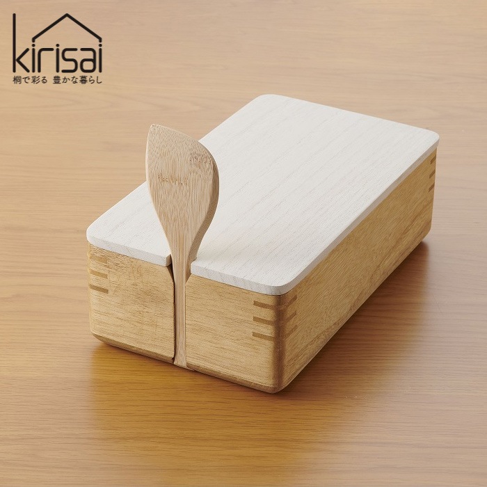 ごはんおひつ桐製桐のレンジでお櫃しゃもじ付きOSG-2オスマック日本製