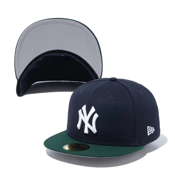 NEWERA CAP ニューエラ キャップ 59FIFTY Powered by GORO NAKATSUGAWA（min-nano）ニューヨークヤンキース ネイビー ダークグリーンバイザー メンズ