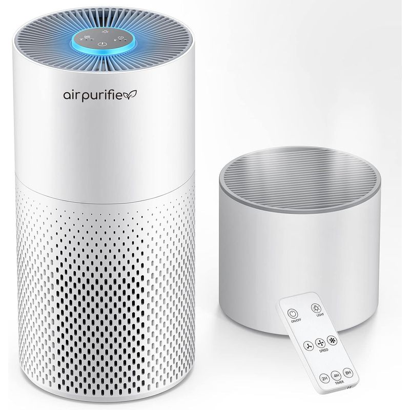 加湿器付き 空気清浄機 20畳 くうき強力浄化 小型 3段階風量調節 7色変換ライト タイマー付き 消臭 除菌 集じん 花粉/
