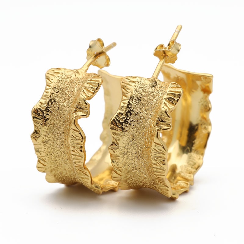 925 つや消し フープピアス [ce111]