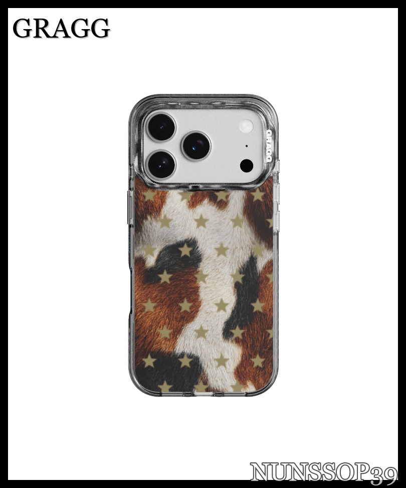 GRAGG MAGSAFE LAYERS FRAME CASE CLEAR BLACK - LATTE STAR