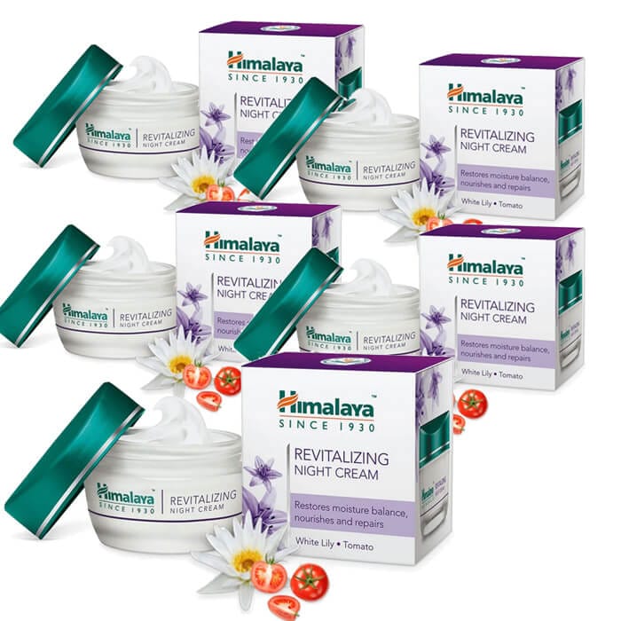 ヒマラヤ リバイタライジングナイトクリーム 50g 5個 Himalaya Revitalizing Night Cream アーユルヴェーダ 海外発送 国際郵便発送