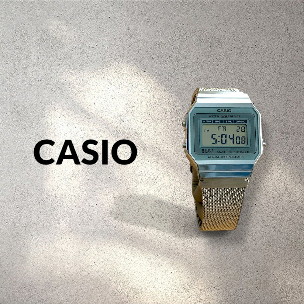 海外モデル カシオ CASIO 腕時計 メンズ レディース キッズ ユニセックス チプカシ デジタル クオーツ 防水 シンプル スリム メッシュベルト 中学生 高校生 プレゼント ギフト 時計 誕生日