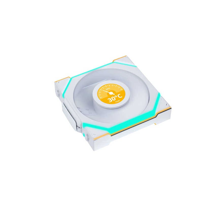 LIANLI　UNI FAN RS SL LCD Wireless 120 WT Single Pack ホワイト　UF-RS-SL120-LCD-WLS-1W