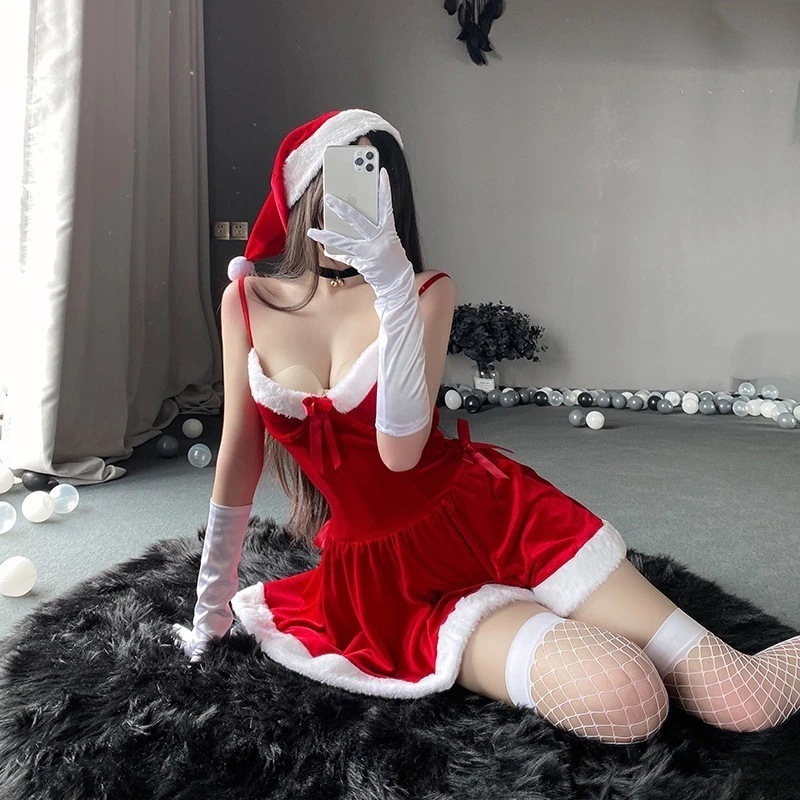 【3日以内出荷】サンタコスプレ30%までに制限 クリスマス クリスマスにセクシーなハロウィンスーツ夜店のバニーガールとキャットウーマンの制服情緒的なメイド服の舞台服が誕生 レディース ハロウイン