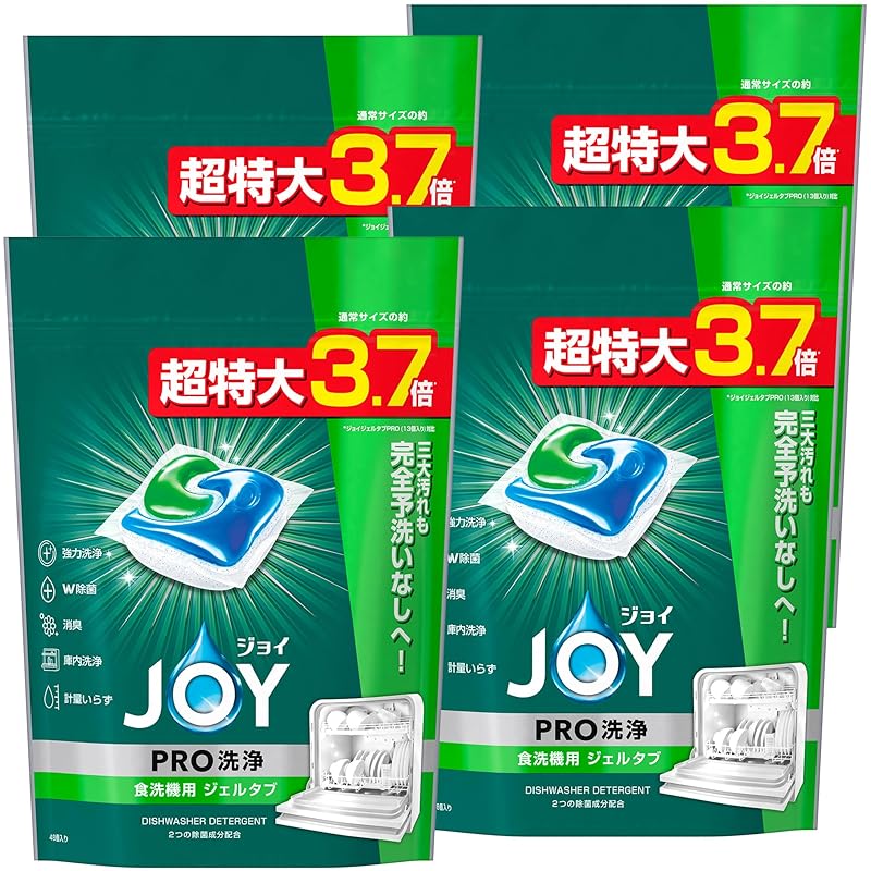ジョイ ジェルタブ PRO W除菌 食洗機用洗剤 48個×4袋