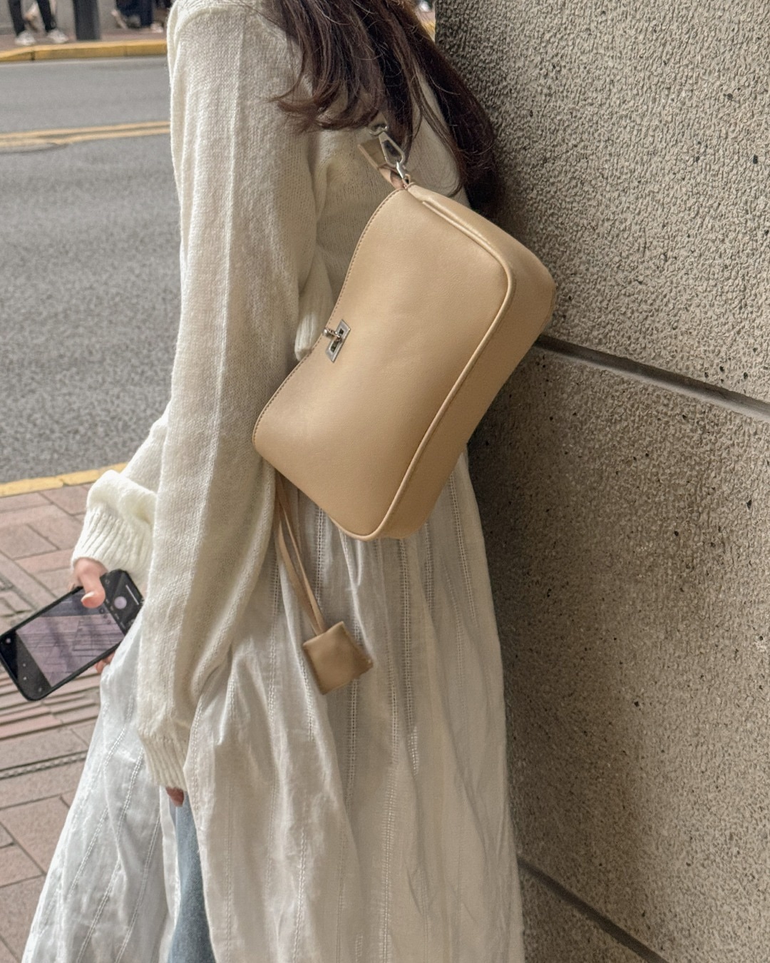いろしバックルショルダバッグ韓国ファッション レディース