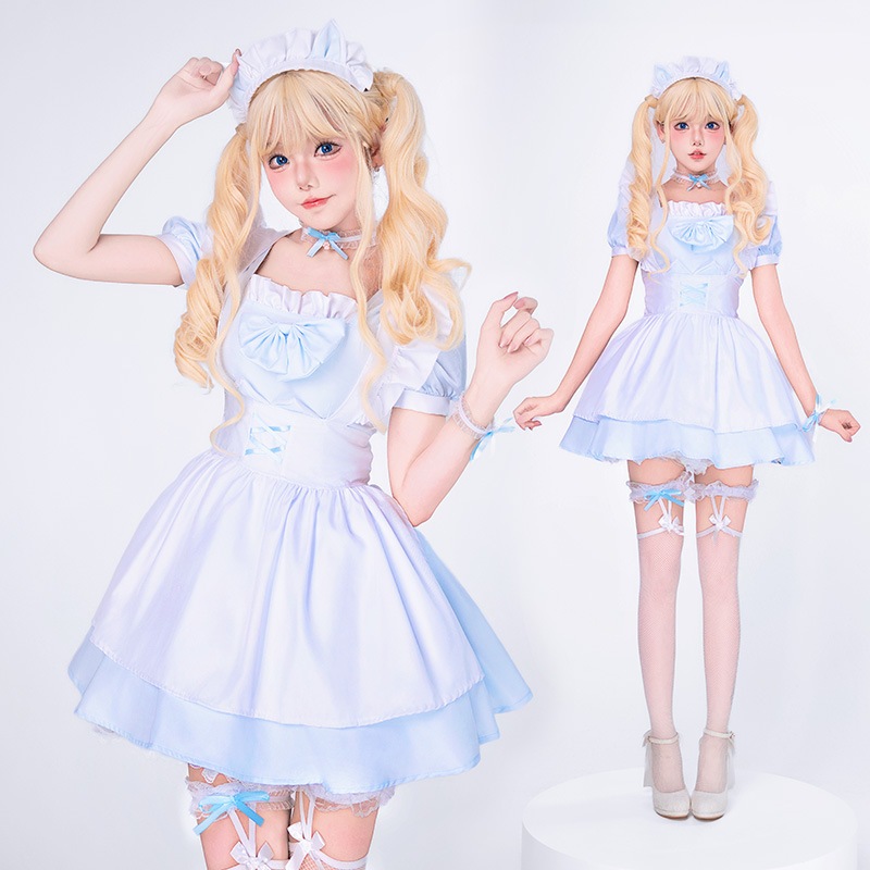 ブルーアリスcos衣装メイド服アニメ二次元ロリータドレスロリータパフォーマンス衣装