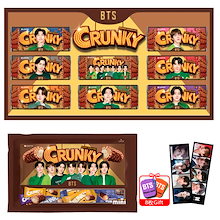 【限定版】BTS Crunky Chocolate 34g. 8種全体(メンバー7種+団体1種)/BTS Double Crunch Bar mini 513g*1袋