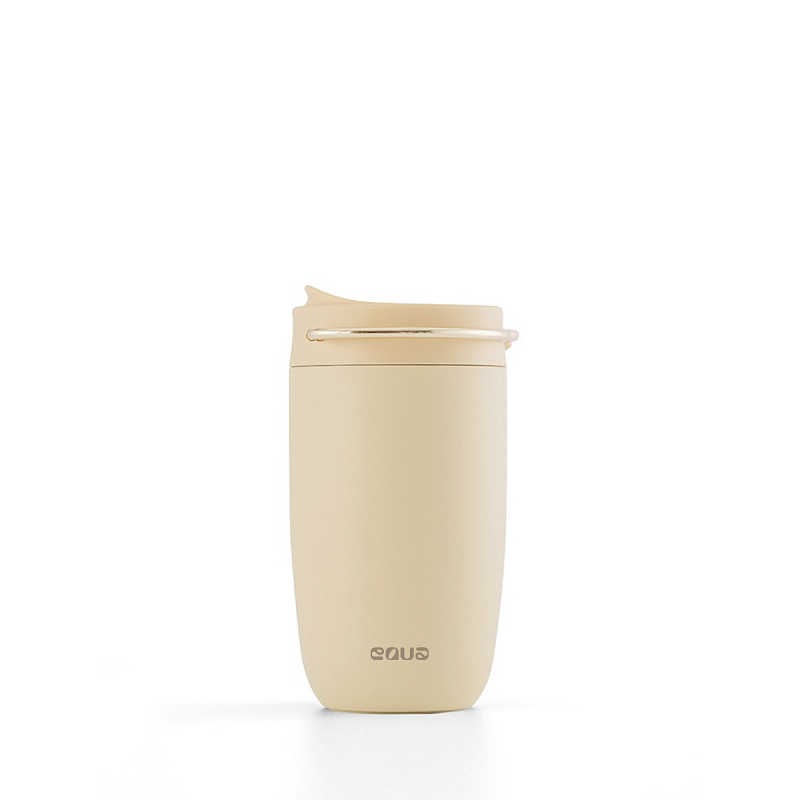 EQUA　カップ サーマルマグ 300ml 保温・保冷 フタつき バター　EC-1173BT