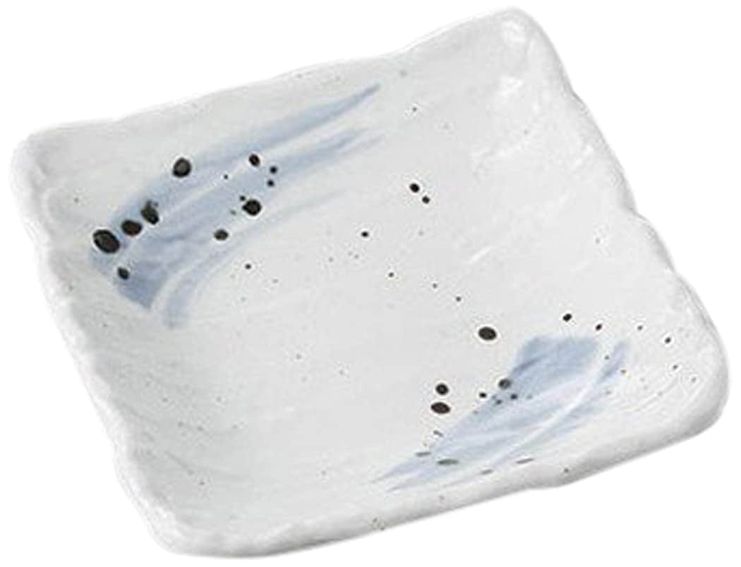 10個セット 正角盛皿 紺刷毛荒ソギ17cm中鉢 [17.5 x 17.1 x 3.8cm] 【料亭 旅館 和食器 飲食店 業務用 器 食器】