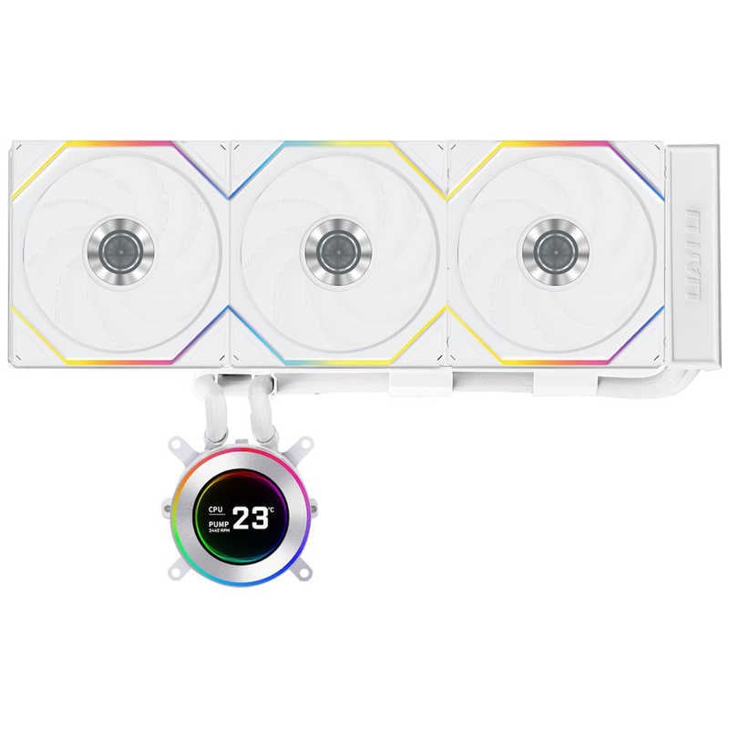 LIANLI　CPUクーラー 120mmファンx3 ［LGA1851/1700・AM5/AM4］ HydroShift II LCD-C 360TL ホワイト　LL-HS2-LCD-360TL-WT