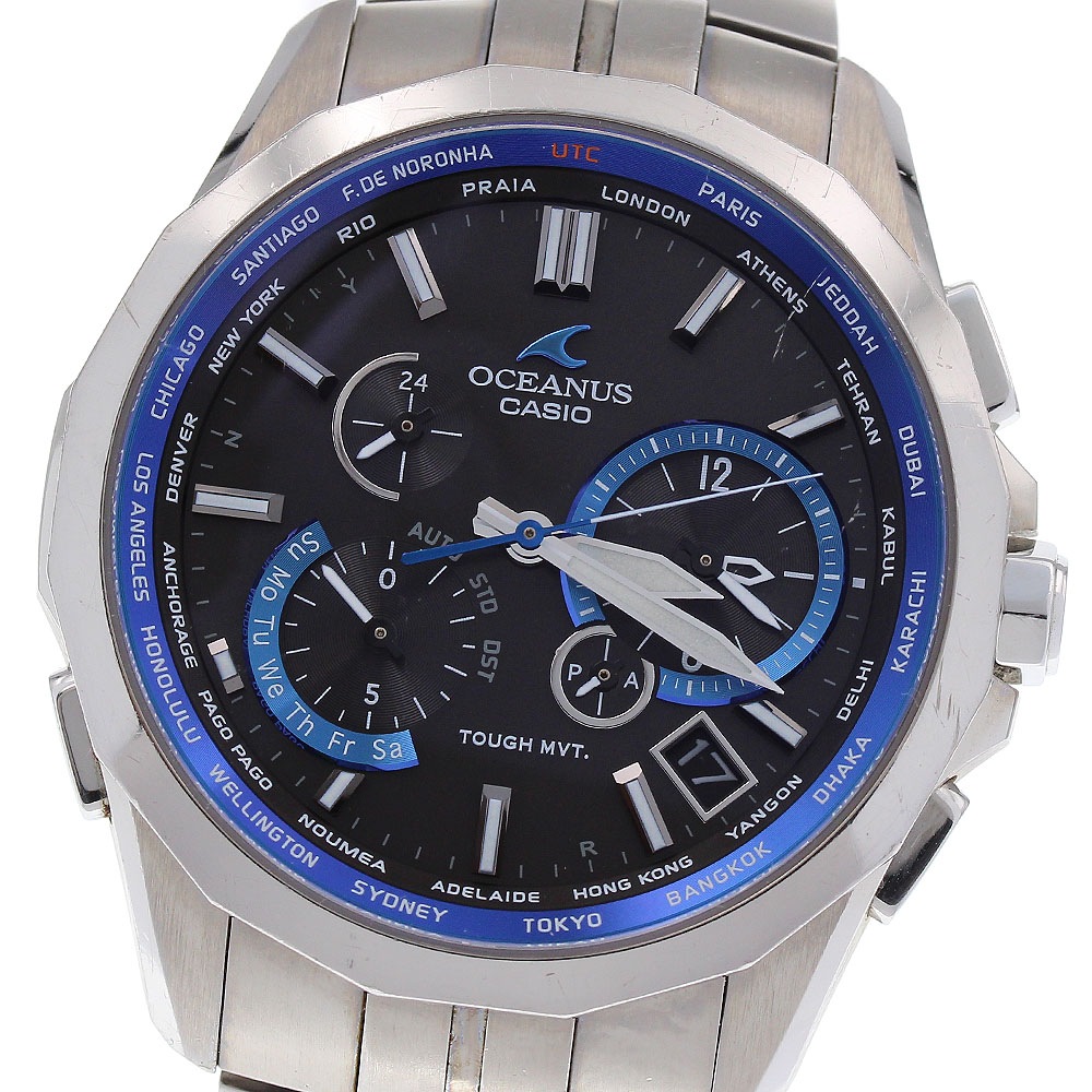 カシオ CASIO OCW-S2400-1AJF オシアナス マンタ ソーラー電波 メンズ 箱・保証書付き_820203【中古】