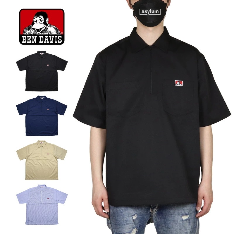 ベンデイビス BEN DAVIS シャツ 半袖シャツ ハーフジップシャツ メンズ レディース ブランド 大きいサイズ おしゃれ おすすめ 人気 1/2 ZIP S/S SHIRT T-25580030