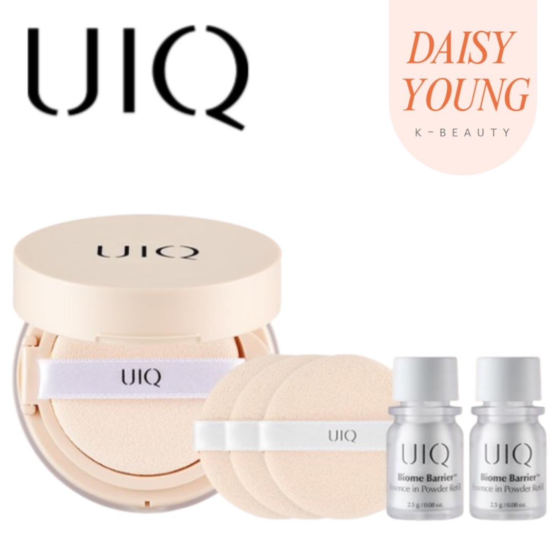 【企画セット】 UIQ バイオーム バリア エッセンスインパウダー 6g /本品 1個+詰め替え X2個+パフ X3個 / 美容液 / 美容液パウダー / ノーファンデパウダー / テカリ防止パウダー