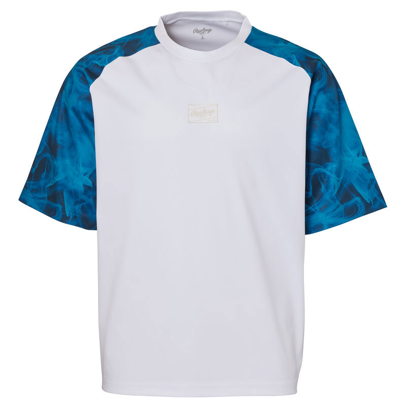 HYPER FIELDショートスリーブレイヤー 半袖シャツ ホワイト/ノルディックブルー 24SS AOS14HF01S