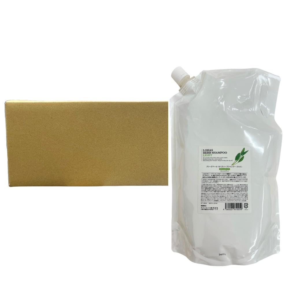 【ケース販売】 テクノエイト ロハス ハーブ シャンプー ライト 2000ml パウチ ×6個