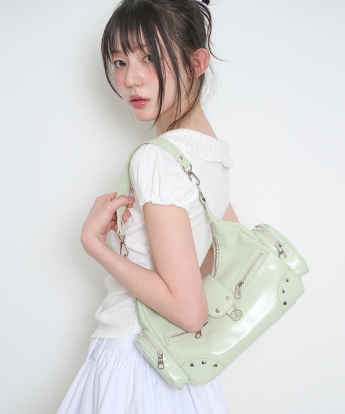 【ILLIGO】 RUBY STUD SHOULDER BAG MINT 正規品