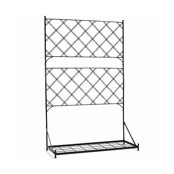 住まいスタイル プランター台付フェンス アーガイル ロータイプ ブラック IF-FP006BLK メーカー直送