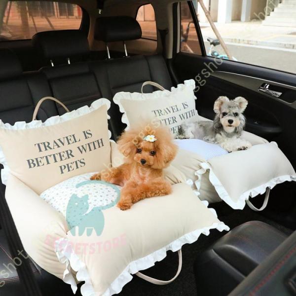即納 犬用 ドライブボックス 車用 ペット用 猫 犬 ベッド ドライブベッド 2Way 座席シート キャリーバッグ 水洗い可能 小型犬 中型犬 柴犬 飛び出し防止 車酔い防止