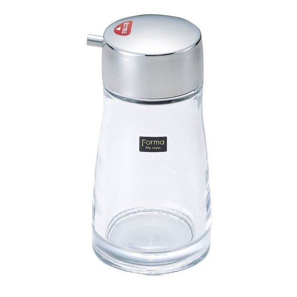 (40個セット) 醤油差し 調味料入れ 直径63×高さ130mm 容量170mm 特大 ガラス蓋 ステンレス フォルマ キッチン用品 店舗