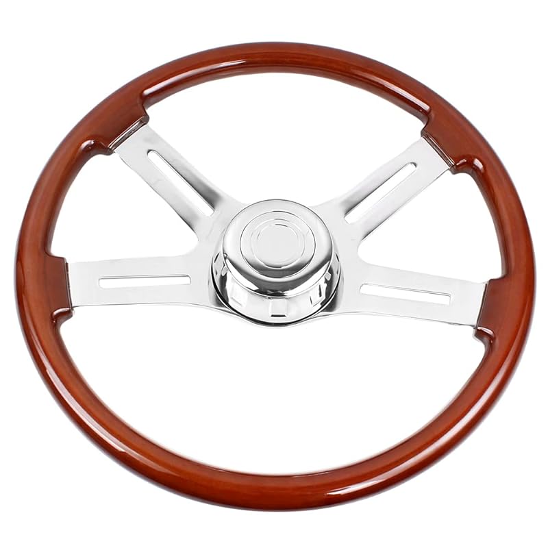 ZS ステアリング ハンドル トラック用 リアルウッド ハンドル 車用 交換 ホーンボタン付き 457mm 18inch (原木色) 31,850円