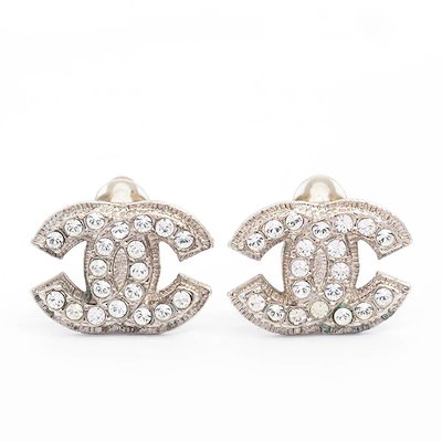 シャネル ココマーク ビジュー ラインストーン クリップタイプ 【イヤリング】