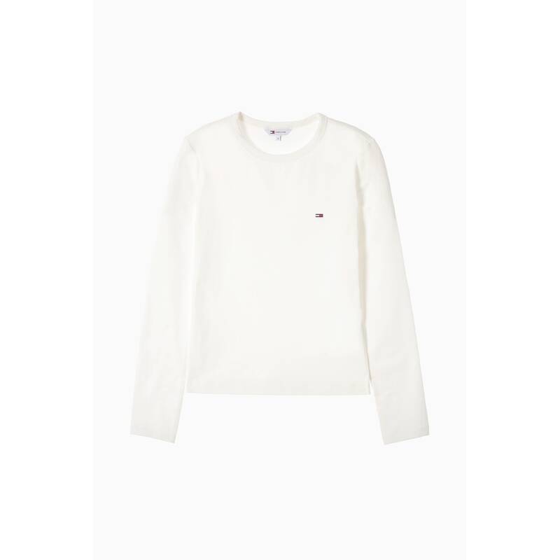 TOMMY JEANS スリムコットン長袖 (T32F6TTO21TWT2YBL) T32F6TTO21TWT2YBL 214696