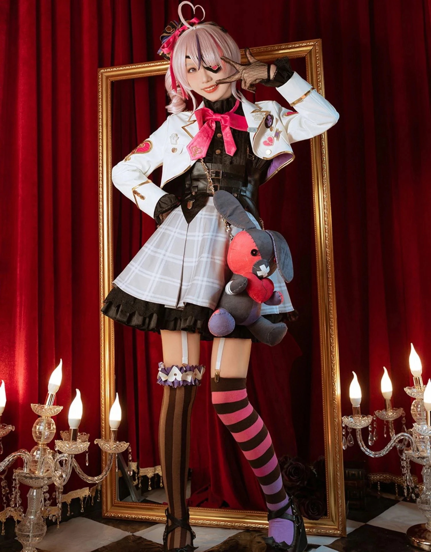 VTuber バーチャルライバー レザージャッケト マリアマリオネット コスプレ衣装 コスチューム ハロウィン 変装 仮装期間限定30％