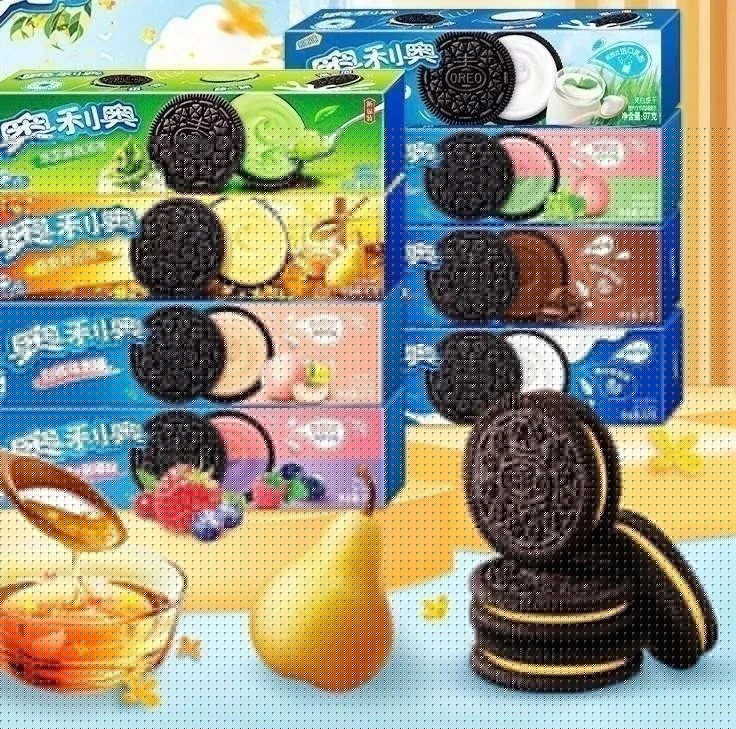 多い味組合97g*6盒セットオレオチョコレートクッキー桃ぶどう抹茶ラズベリー味のお菓子デザート梨モクセイ新味 X1