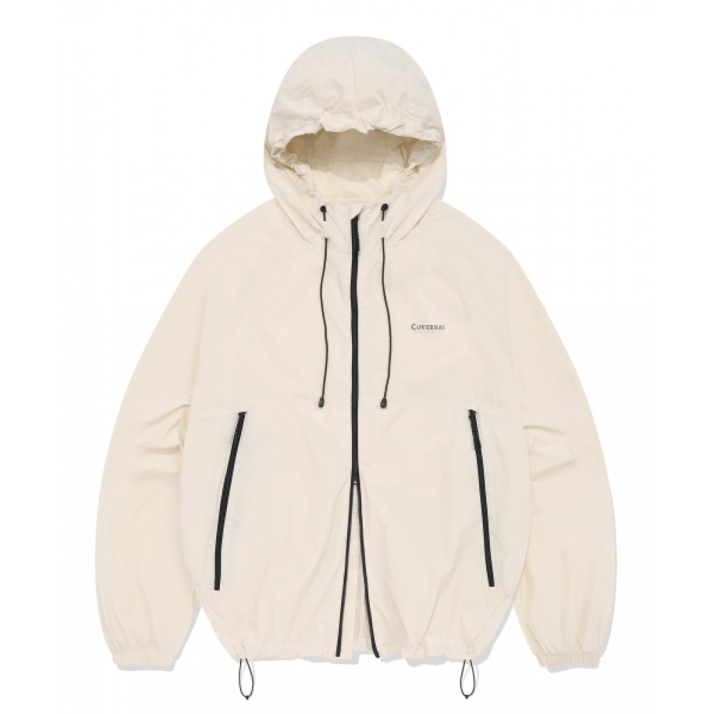 COVERNAT 軽量パッカブルウィンドブレーカーエクリュ