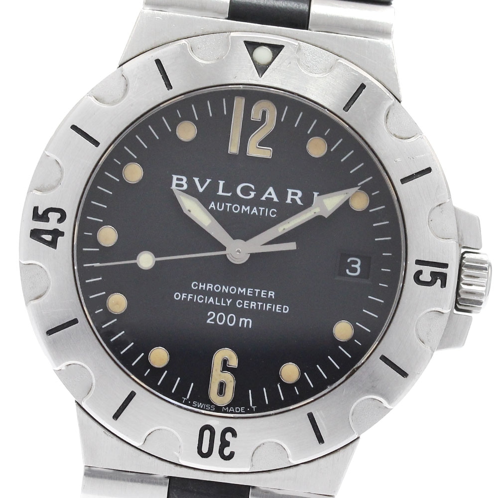 ベルト訳あり ブルガリ BVLGARI SD38S ディアゴノ スクーバ デイト 自動巻き メンズ _943542【中古】