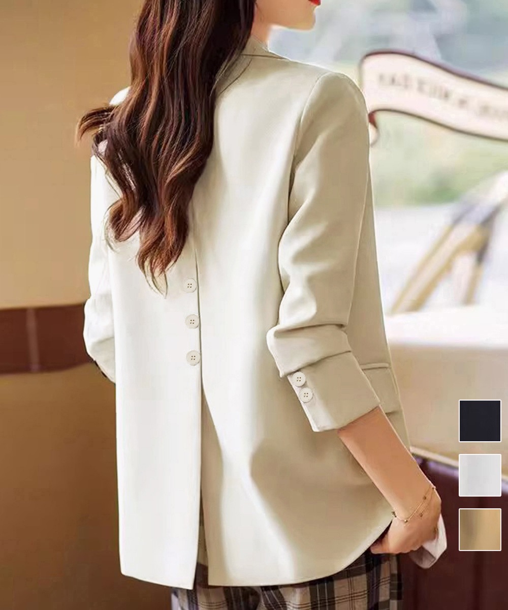 国内即納 バックスリットテーラードジャケット韓国風 2HYJ-001