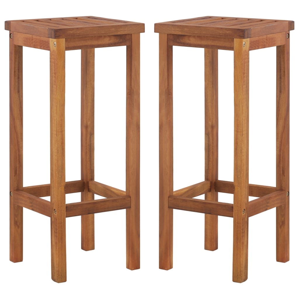 バースツール 2点セット アカシア無垢材