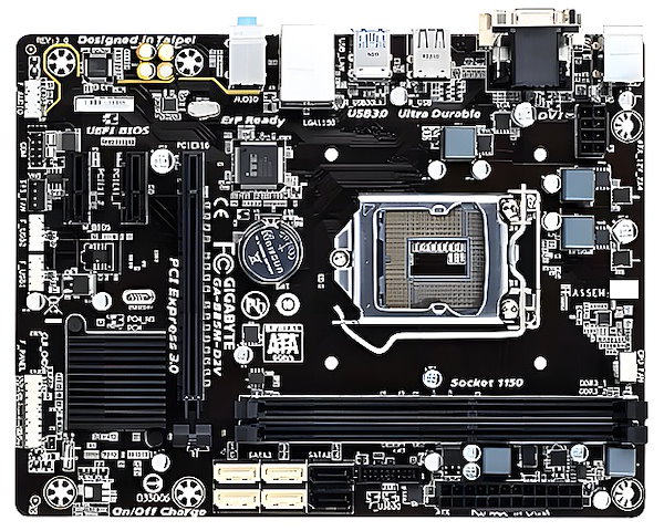 GIGABYTE GA-B85M-D2V Intel B85 LGA1150 DDR3-1600 16GB SATA Gigabit LAN VGA DVI-D HDMI Motherboard