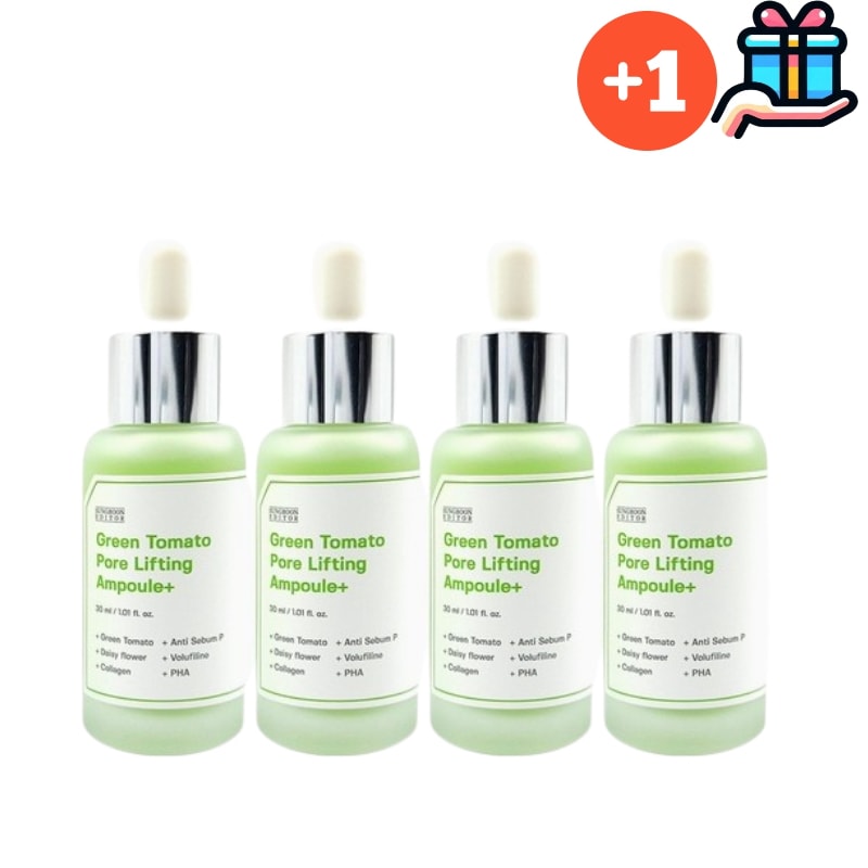 [大容量企画セット3+1] 韓国人気 グリーントマトアンプル 30ml*4AE 計 120ml 毛穴ケア 毛穴縮小 縦毛穴 引き締まる もち しっとり 韓国コスメ 携帯用 旅行 トラベル