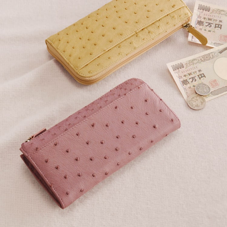 オーストリッチレザーL字長財布 ネコポス対応