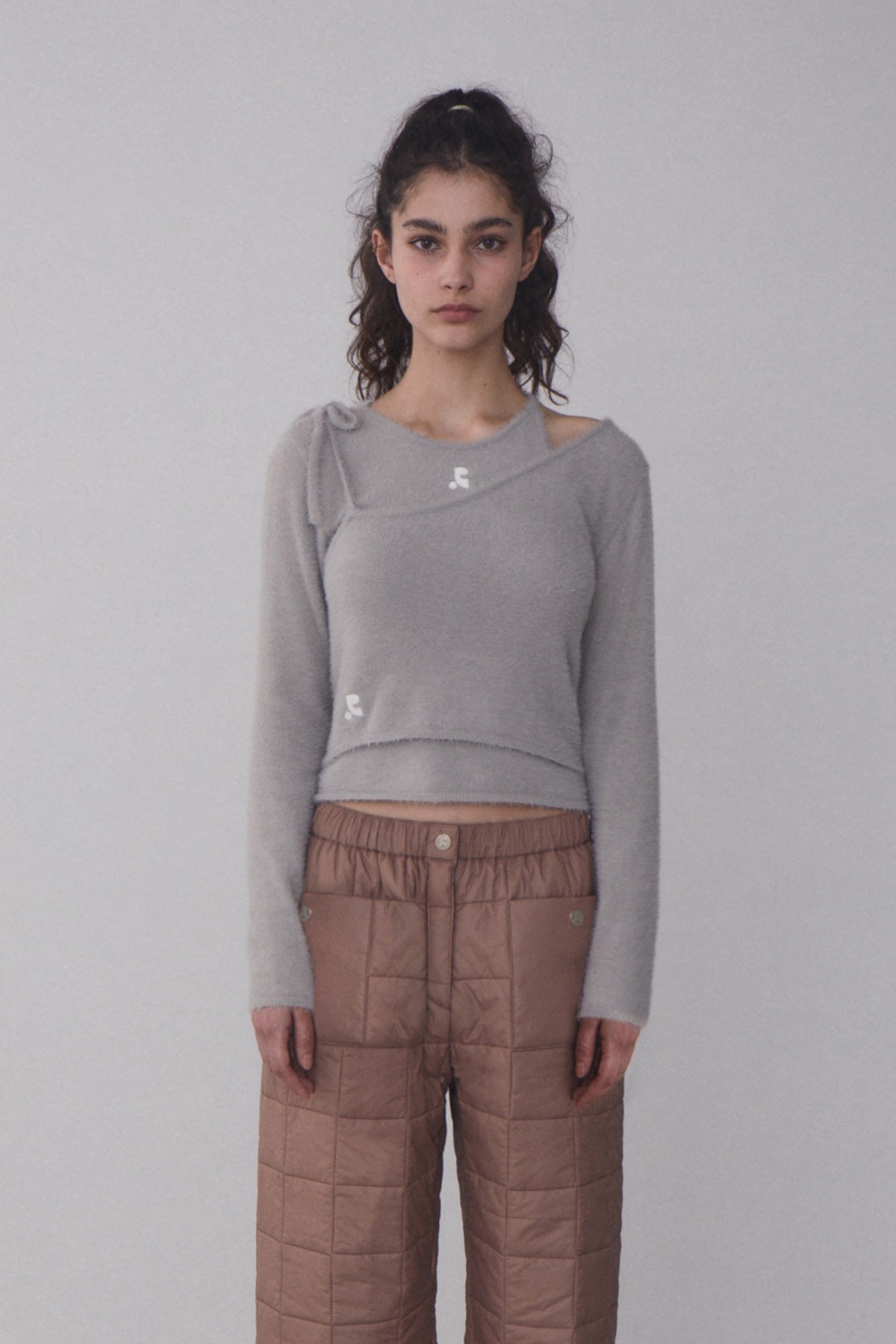 【REST & RECREATION】 RR UNBALANCE LAYERED KNIT TOP : 3COLOR