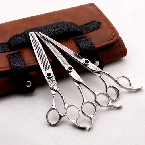 [韓国公式/正規品] シルクカット 3種 ミンガウィ/カーブハサミ/木ハサミ 愛犬ハサミ+ケース 保管箱 贈呈 企画 セット