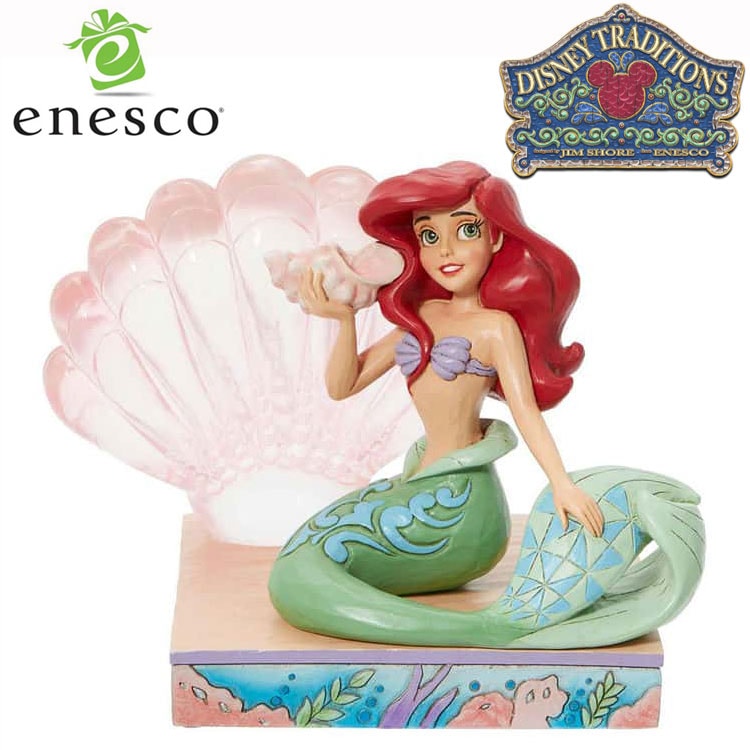 enesco(エネスコ) Disney Traditions アリエル クリアーシェル ディズニー フィギュア コレクション 人気 ブランド ギフト クリスマス 贈り物 プレゼントに最適