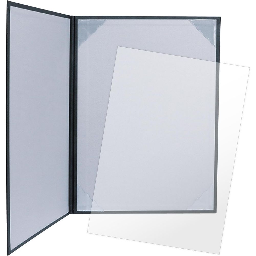 （まとめ買い）ササガワ 証書ファイル A4 レザー調 銀灰黒 10-6003 [x3]