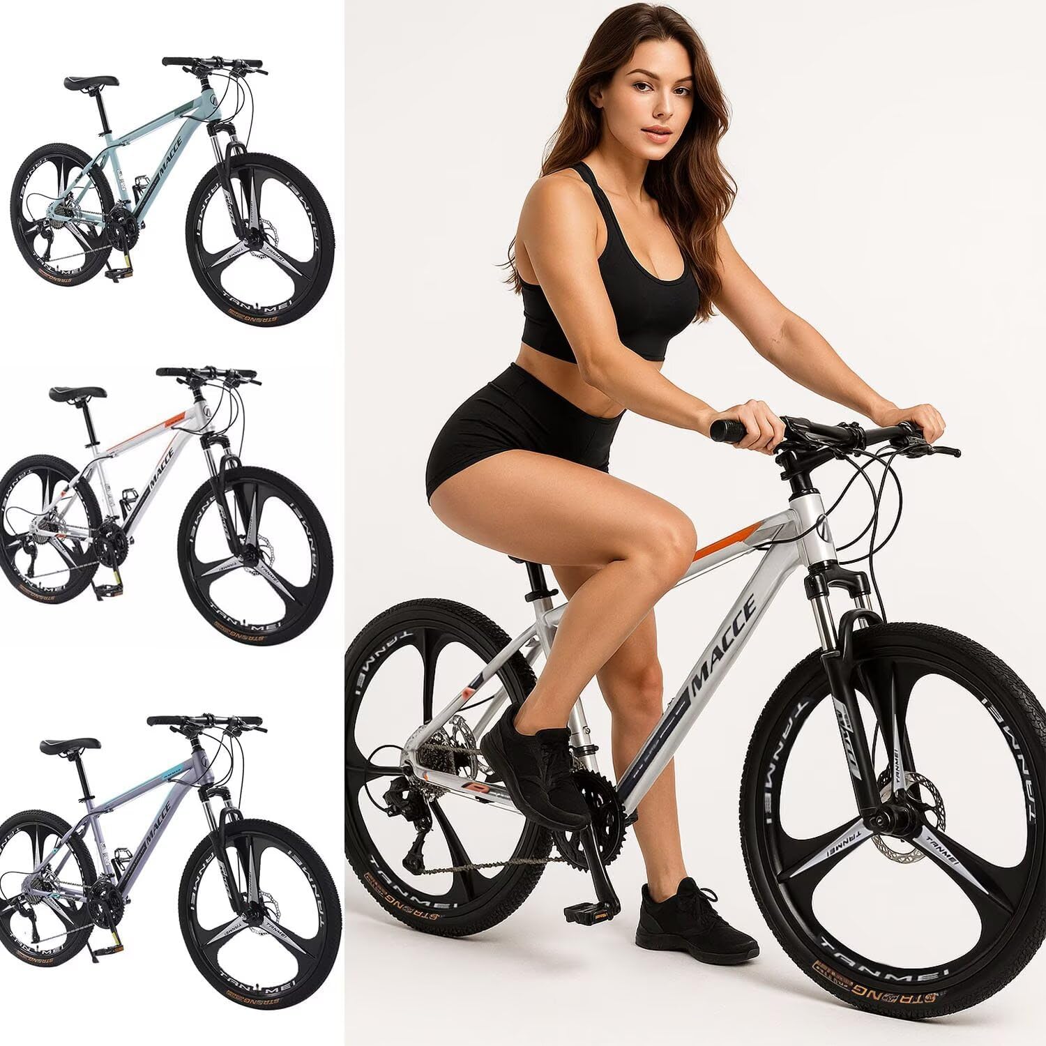 マウンテンバイク 26インチ MTB 自転車 21段変速 ディスクブレーキ クロスバイク 泥よけ空気入れワイヤ錠のプレゼント付き 超高炭素鋼フレーム 荒野越え 通勤 通学