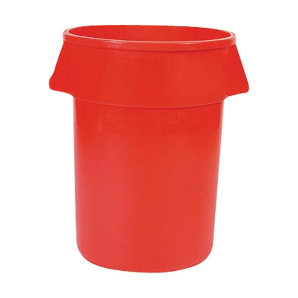 ラバーメイド ラウンドブルートコンテナ 121.1L レッド 263205 1個 フタ別売